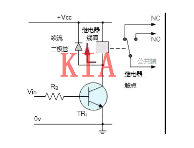 繼電器，二極管