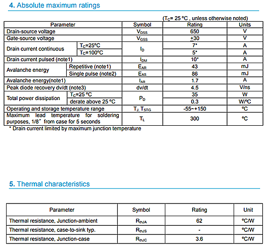 KIA65R700超結(jié)場效應(yīng)管，650V7A