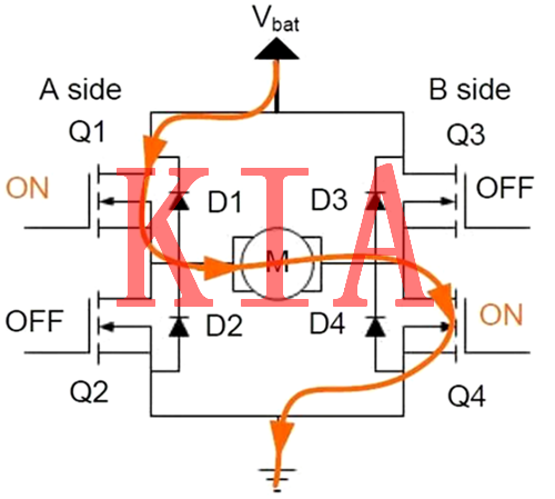 H橋，感性負載