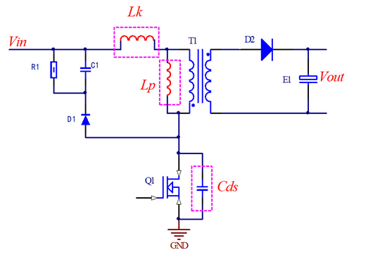 開關(guān)電源RCD鉗位電路工作過(guò)程詳解-KIA MOS管