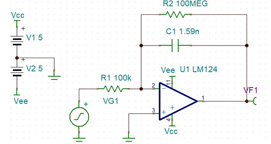 運放積分電路圖,運放積分電路設計分享-KIA MOS管