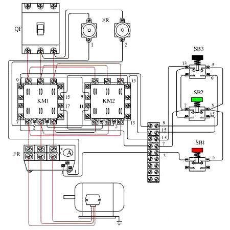 電動機(jī)正反轉(zhuǎn),接線圖