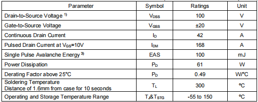 9310場(chǎng)效應(yīng)管,42a100v