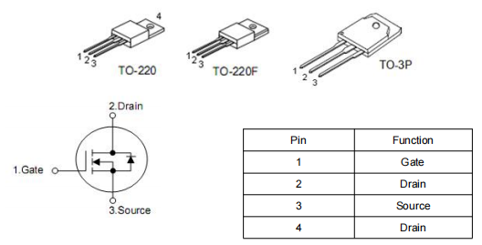 20n50參數(shù)及代換,20a500vmos管,KNH7150A參數(shù)引腳圖-KIA MOS管