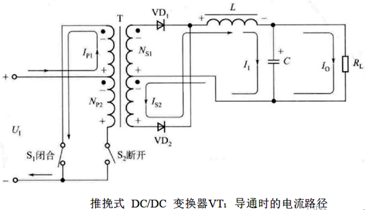 推挽式變換器,電路