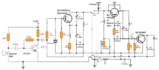 無線收發(fā)電路,原理