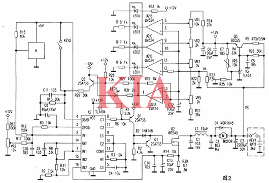 ?電瓶車控制器電路圖,原理詳解-KIA MOS管