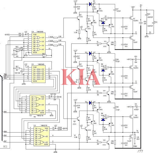 ?電動車控制器開關(guān)驅(qū)動原理,電路圖-KIA MOS管